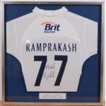 A County cricket shirt worn and signed b