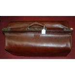 An early 20th century brown leather Gladstone bag Condition Report / Extra Information