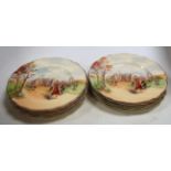 A collection of 11 Royal Doulton seriesware plates, to include; Historic England,