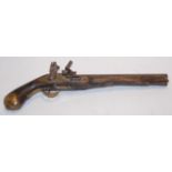 A reproduction Long Sea Service flintlock belt pistol,