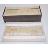 A set of circa 1900 microscopic glass slides,