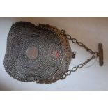 A circa 1900 Continental silver ladies meshlink purse,