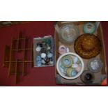A collection of miscellaneous items, to include; pressed glass bowls,