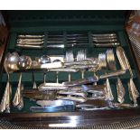 A mid-20th century silver plated twelve-place setting canteen of cutlery (incomplete)