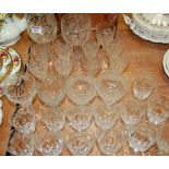 A collection of early 20th century etched glassware