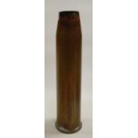 A WWII brass shell case, dated 1943, h.