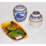 A Poole pottery Aegean pattern pin tray,