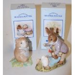 Two Royal Albert Beatrix Potter figures of Mr Benjamin Bunny and Peter Rabbit;
