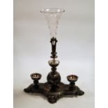 A Victorian silver plated table centrepiece,