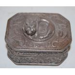 An early 20th century Eastern white metal table snuff-box,