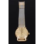 A gents Tissot Seastar gold plated and steel cased wrist watch having signed gilded dial with date