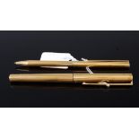 A Dupont silver gilt fountain pen,