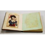 A Victorian leather bound pocket note book dated 1837,