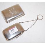 A George V ladies silver pocket cigarette case,