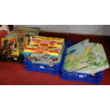 Three boxes of assorted childrens annuals, to include; Beano,