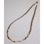 A ladies Continental silver two-strand ropetwist necklace,