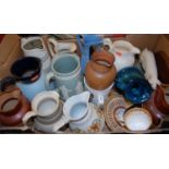 A box of miscellaneous china,