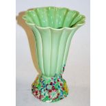 A Clarice Cliff vase, of flared tapering form,