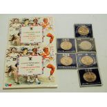 Four 1986 Commonwealth Games commemorative two-pound coins,