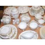 An extensive Wedgwood part tea and dinner service, in the Mirabelle pattern,