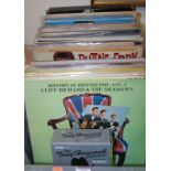 Two boxes of assorted long-playing records, to include; The Everly Brothers, History of British Pop,