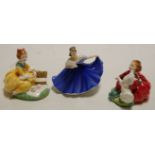 Three Royal Doulton figurines, to include; Picnic HN2308, Home Again HN2167,