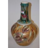 A large late Victorian onion shaped vase by Thomas Forrester & Sons,