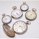 A 19th century gentlemans silver cased hunter pocket watch,