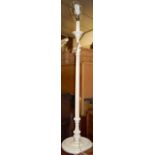 A contemporary cream painted standard lamp;