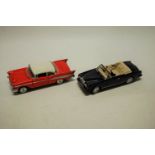 Two boxes Franklin Mint 1/24 diecast vehicles to include a 1957 Chevrolet Bel Air,