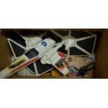 A quantity of Star Wars Kenna loose action figures and accessories to include X wing,