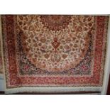 A Keshan woollen carpet,