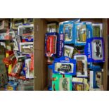 Two trays of mixed boxed modern issue diecast to include Corgi Classics, Lledo, Cameo and others,