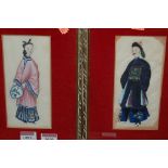A pair of Chinese portrait studies,