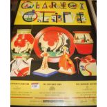 Pair of framed exhibition poster prints for Clarice Cliff
