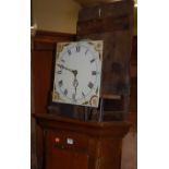 A 19th century provincial oak long case clock,