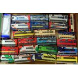 A box of mixed modern issue 1/76 scale public transport diecasts to include Creative Master, EFE,