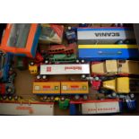 A tray of mixed public transport and road haulage diecast vehicles to include Corgi Matchbox,