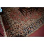 A contemporary Persian style machine-woven woollen Kashan super carpet,