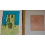 Box of assorted prints, engravings,