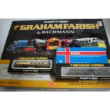 A boxed Graham Farish by Bachmann diesel fuel freight train set,