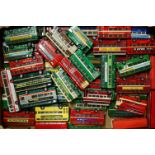 A tray of mixed public transport 1/76 and other scale diecasts to include EFE Corgi,