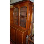 A Victorian mahogany bookcase cupboard,