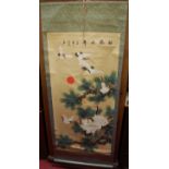 Four various modern Chinese scroll pictures,