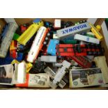 A tray of mixed playworn and loose mixed scale diecasts to include Nacoral, EFE, Corgi,