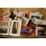 A box of mixed boxed modern issue diecast to include Days Gone and Matchbox Models of Yesteryear,