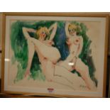 Peter Collins ARCA - female nudes, ink and wash, signed and dated lower right '80,