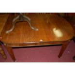 A circa 1900 Adam style mahogany extending dining table,