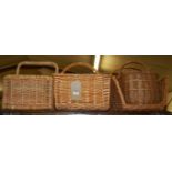Four various wicker baskets