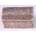 *A late 19th century Dutch silver casket,